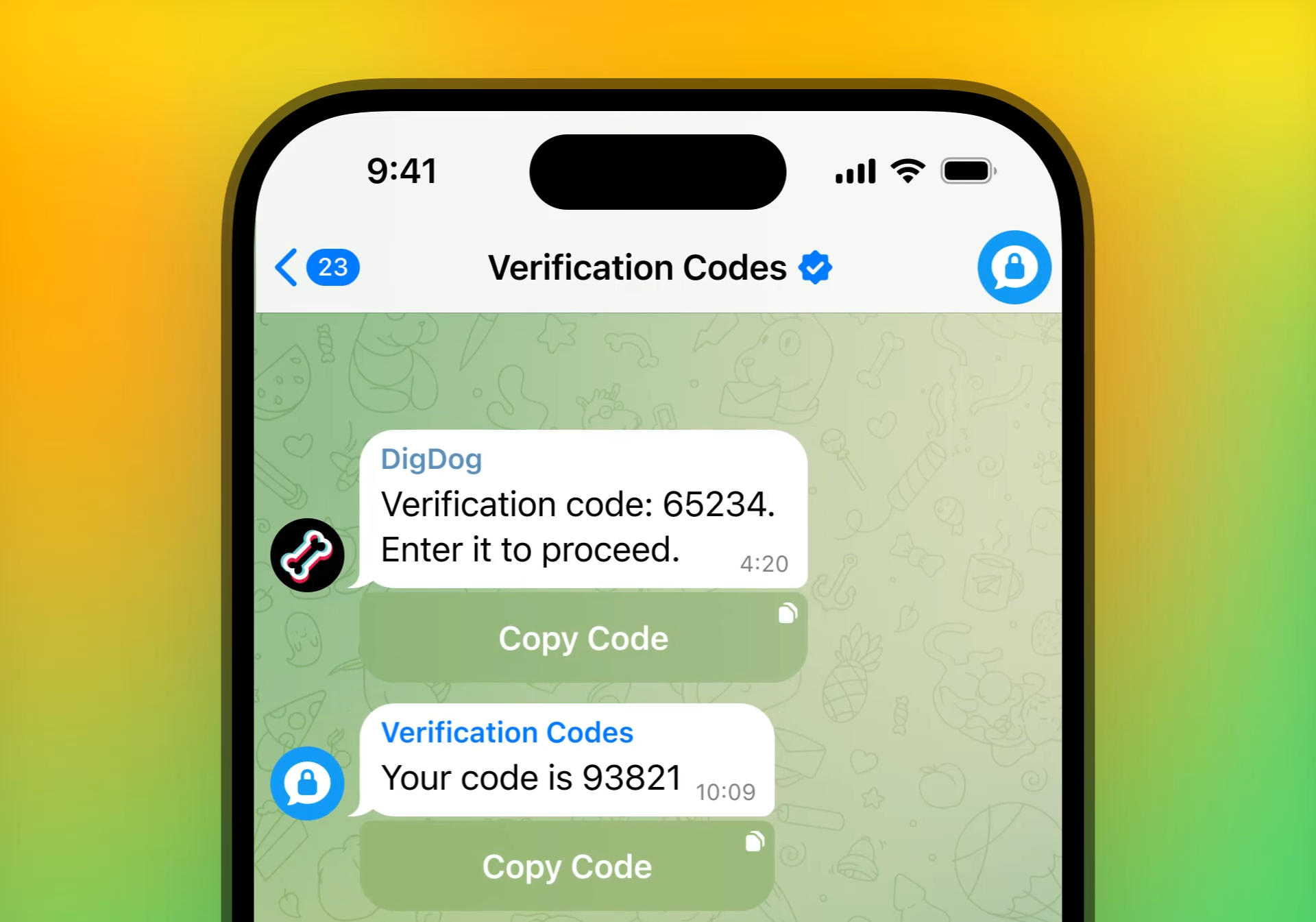 iOS için Telegram önizlemesi