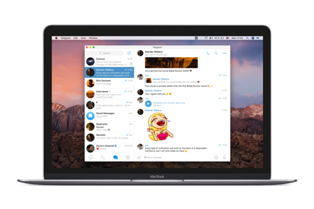 macOS için Telegram önizlemesi